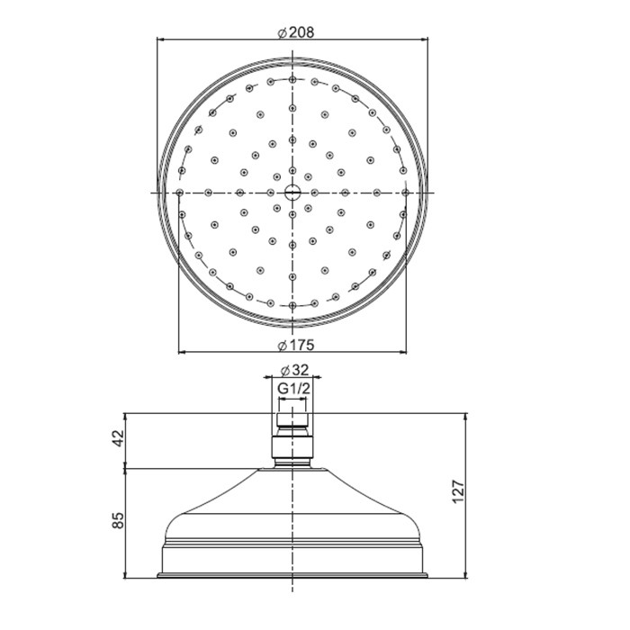 Fima Carlo Frattini верхний душ из латуни d 200 мм. wellness, хром арт. f2071/2cr