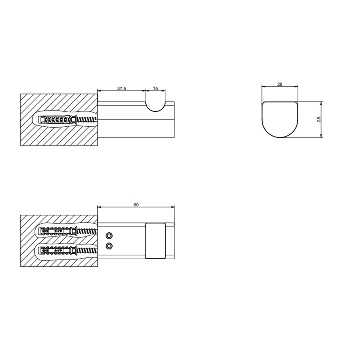 Gessi Крючок одинарный, подвесной, Rilievo, 59521#031 цвет: хром