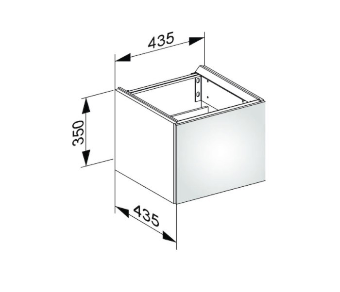 Keuco тумба подвесная под раковину с одной дверцей, edition 11, трюфель арт. 31198 140002
