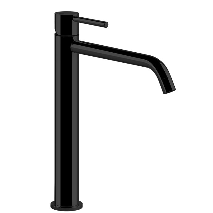 Gessi Смеситель для раковины, на 1 отв, высокий с длинным изливом, без донного клапана, Emporio Via tortona, 18606#299 цвет: black xl