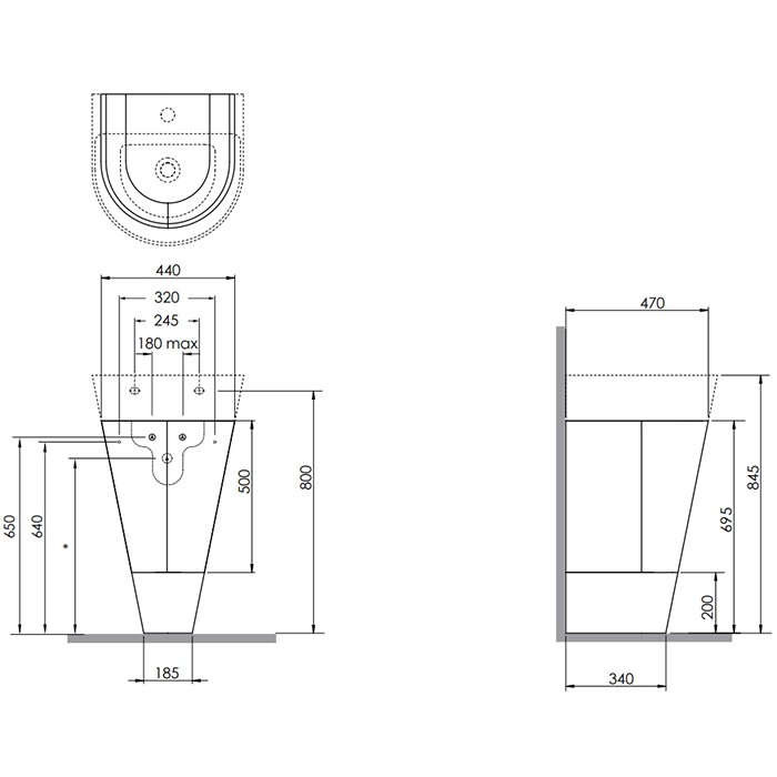 Azzurra тумба напольная 50х47х84.5см, с 2 дверцами, с раковиной, Azzurra, MBF 50 B FMLP05050T0MBI*1 SIF/MB цвет: olmo bianco