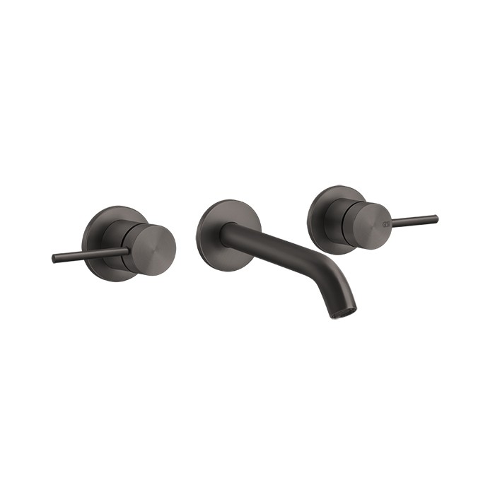 Gessi Встраиваемый смеситель с изливом 146-126мм, 316, 54092#707 цвет: brushed black metal pvd