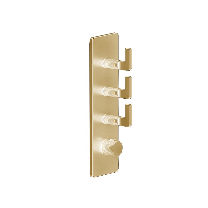 Gessi Смеситель для душа, встраиваемый, термостатический, резьба 3/4", Inciso, 58206#246 цвет: золото