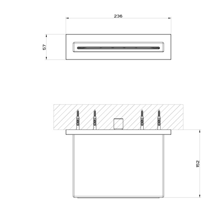 Gessi Каскадный излив для душа настенный, для монтажа с удаленным управлением, Rettangolo, 20293#299 цвет: хром