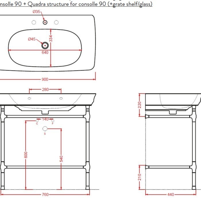 ArtCeram консоль под раковину, cia005 71 civitas цвет: хром глянцевый