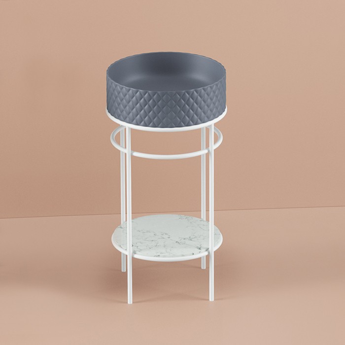 Мраморная полка для металлической консоли, carrara white, Art Ceram Vogue арт. TFA012 47