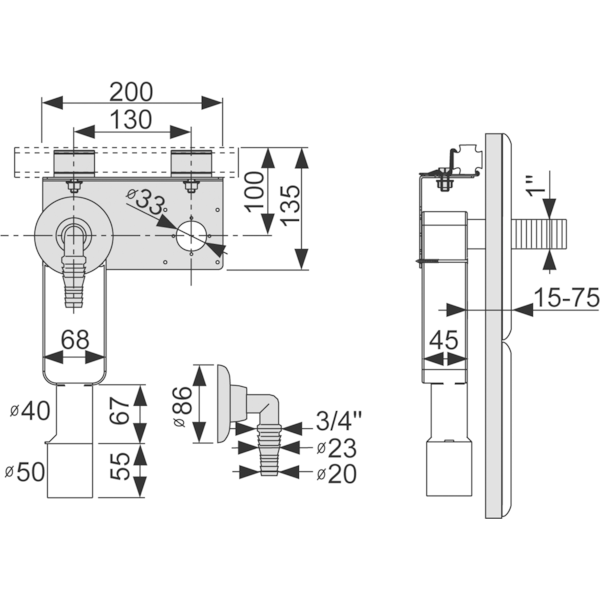 TECE монтажный комплект для стиральной машины, - 9020036