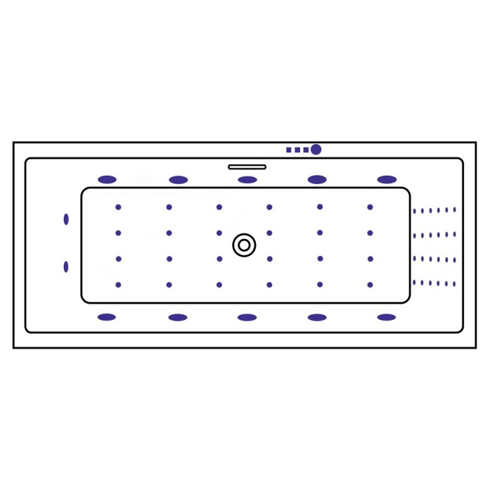 Ванна slim 180x80 nano, Excellent Heaven, золото арт. WAEX.HEV18S.NANO.GL