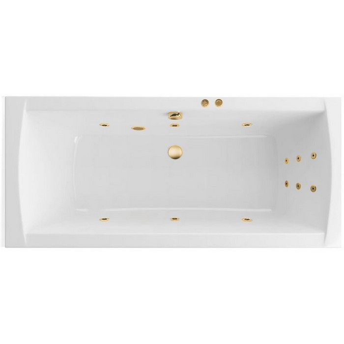 Ванна lux slim 180x80 line, Excellent Aquaria, золото арт. WAEX.AQU18S.LINE.GL