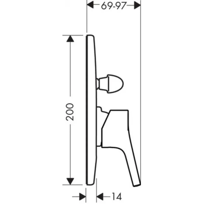 Hansgrohe смеситель для ванны, Talis S, хром арт. 72407000