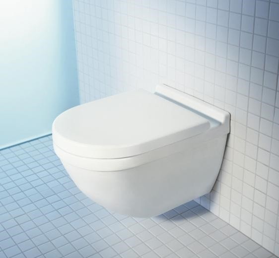 Duravit унитаз подвесной с вертикальным смывом, без сидения, безободковый, с креплением, starck 3, 25270900001 цвет: белый