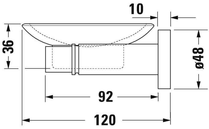 Duravit полочка для мыла, d-code, 0099171000 цвет: хром