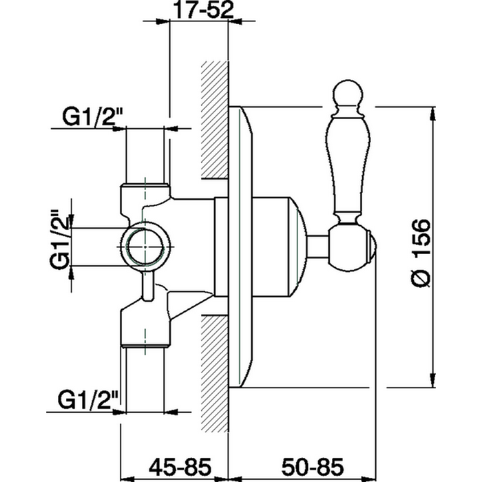 Cisal переключатель на 3 выхода ts00027024 arcana toscana, цвет: золото