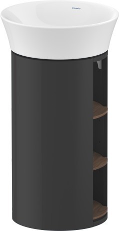 Duravit тумба напольная 750 мм х 410 мм, white tulip, wt4239077h1 цвет: графит глянцевый/американский орех