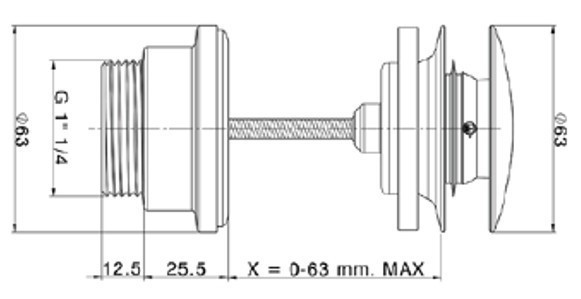 Cisal донный клапан, za001800d1 xion, цвет: brushed stainless steel