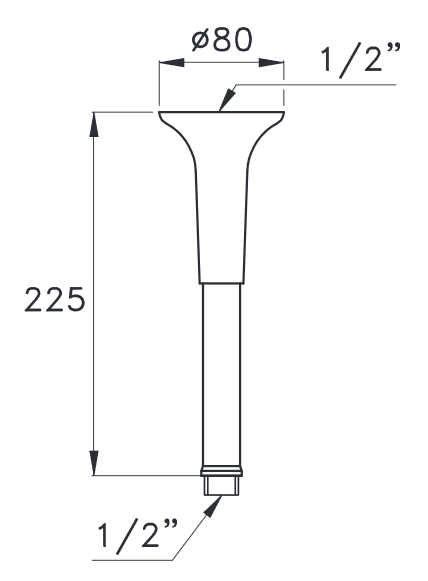 Stella держатель верхнего душа, italica, хром арт. un03206cr00