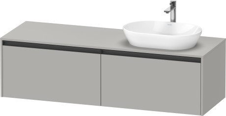 Duravit тумба подвесная под раковину справа 550 мм х 1600 мм х 459 мм, ketho.2, k24889r07070000 цвет: бетонно-серый матовый