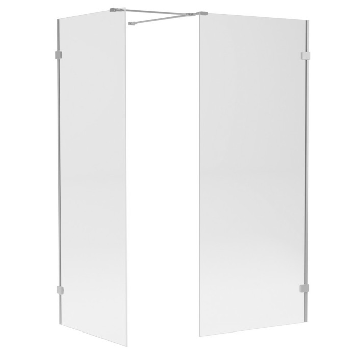 Душевое ограждение eventa walk-in 140x80x200, New trendy Eventa chrome, хром арт. EXK-4651