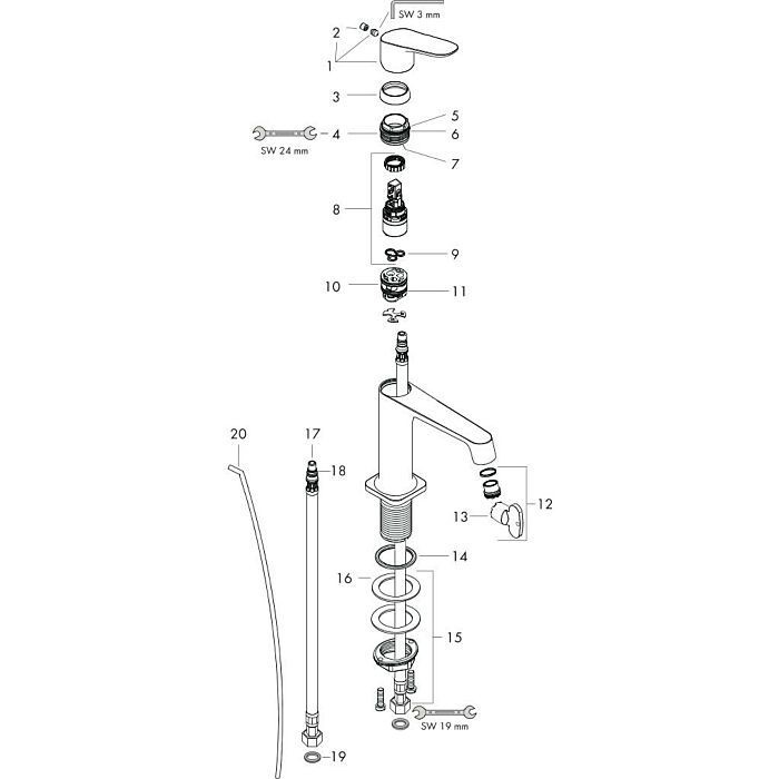 AXOR смеситель для раковины, Citterio M, бронза арт. 34010140
