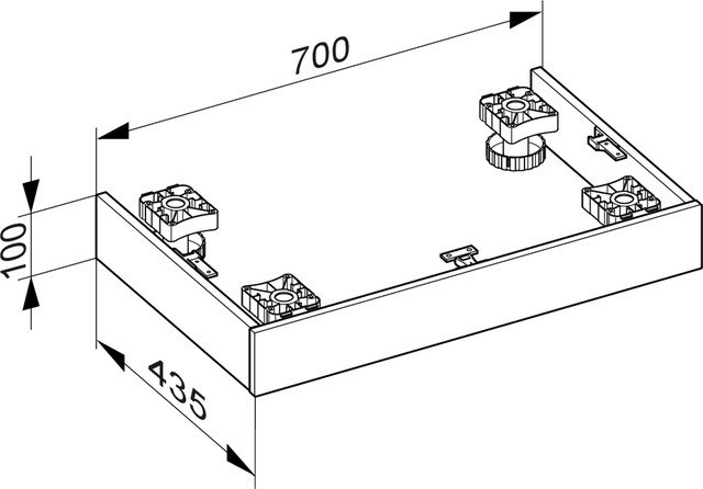 Keuco цокольный комплект для тумбы 800 мм, edition 90, арт. 39069 380000
