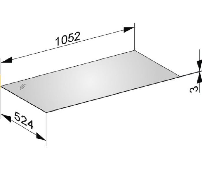 Keuco декоративная верхняя крышка из кристаллина для боковой тумбы, edition 11, арт. 31324 149000