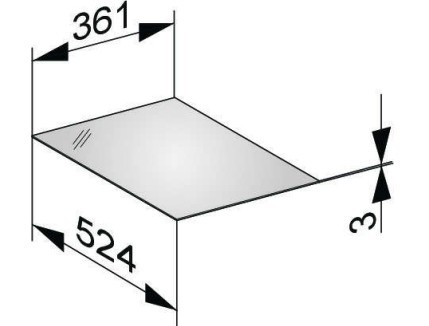 Keuco декоративная верхняя крышка из кристаллина для боковой тумбы, edition 11, арт. 31320 149001