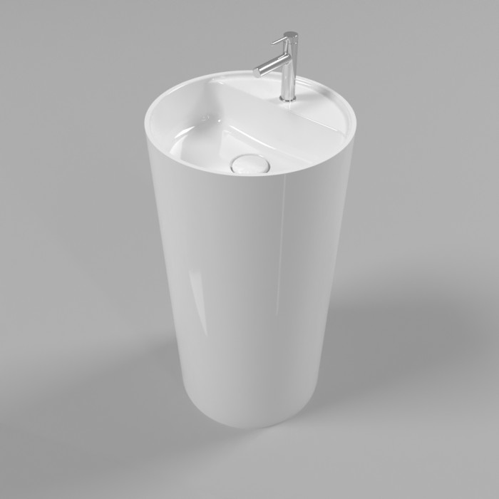 Раковина, напольная d43, Whitecross Pantheon, белый глянец арт. 0708.043043.100