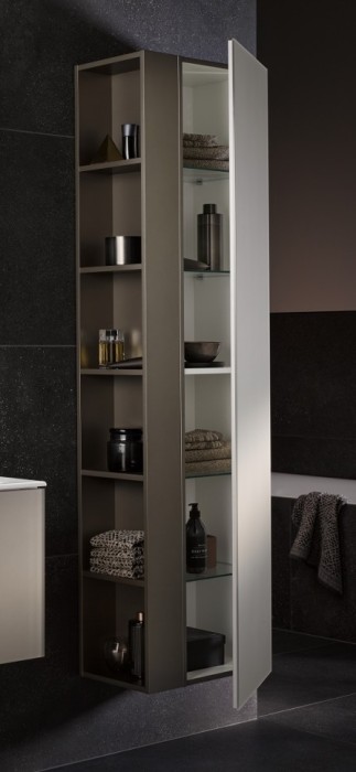 Keuco высокий шкаф-пенал петли справа 300 мм х 480 мм х 1750 мм, plan, инокс матовый арт. 32931 290002