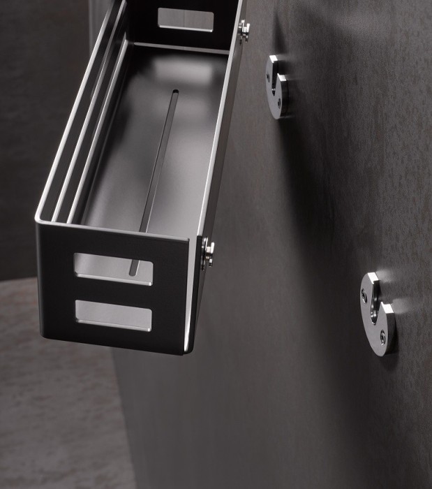 Keuco полка для ванной (корзина) seifenk rbe, universal, черный матовый арт. 24954 370000