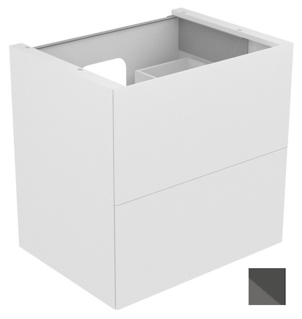 Keuco тумба подвесная под раковину с двумя выдвижными фронтами, с внутренней светодиодной подсветкой, edition 11, антрацит арт. 31342 110100