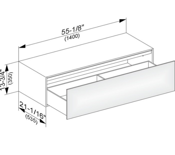 Keuco тумба боковая подвесная с одним выдвижным фронтом, edition 11, дуб светлый арт. 31326 890000