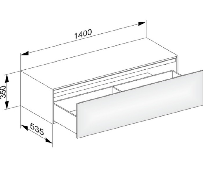 Keuco тумба боковая подвесная с одним выдвижным фронтом, edition 11, дуб светлый арт. 31326 890000