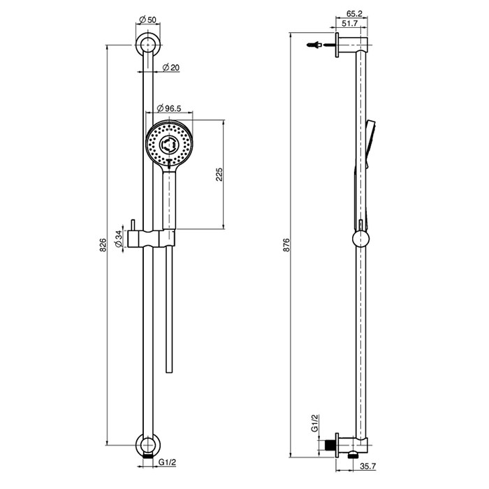 Fima Carlo Frattini душевой гарнитур: штанга с ручным душем saliscendi, золото арт. f2039or