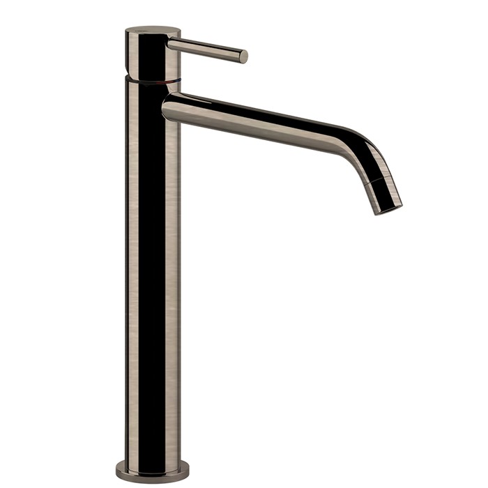 Gessi Смеситель для раковины, на 1 отв, высокий с длинным изливом, без донного клапана, Emporio Via tortona, 18606#149 цвет: finox brushed nickel