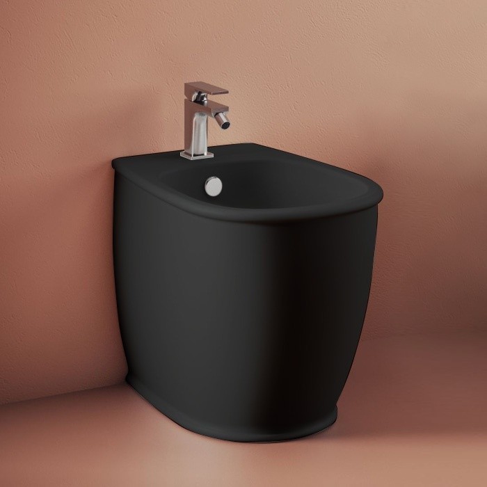 ArtCeram биде (напольное), atb002 17 00 atelier цвет: черный матовый