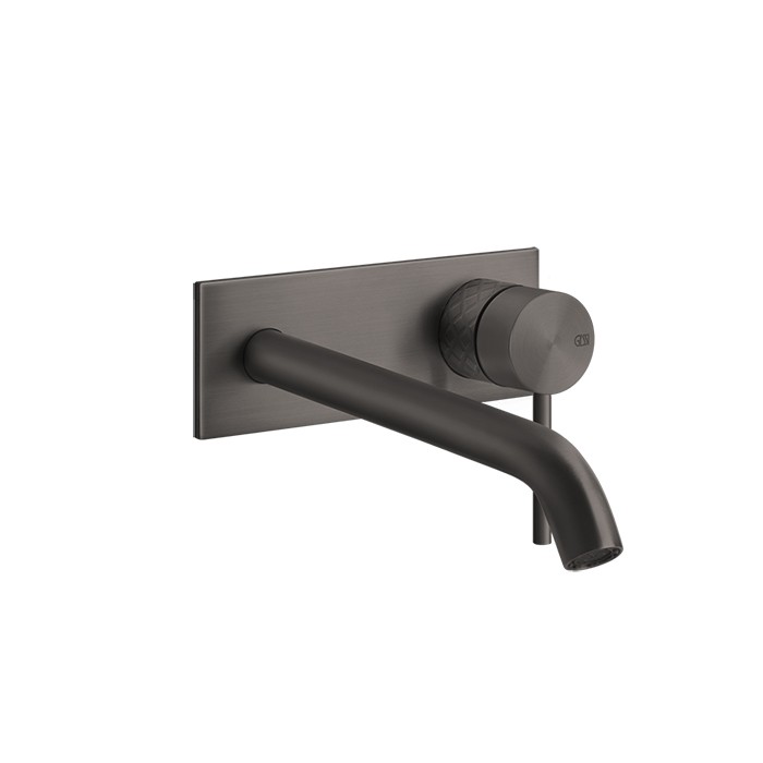 Gessi Встраиваемый смеситель для раковины с изливом 200-170мм, 316, 54190#707 цвет: brushed black metal pvd