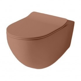 ArtCeram сиденье с крышкой для унитаза, fla014 40 file 2.0 цвет: коричневый матовый
