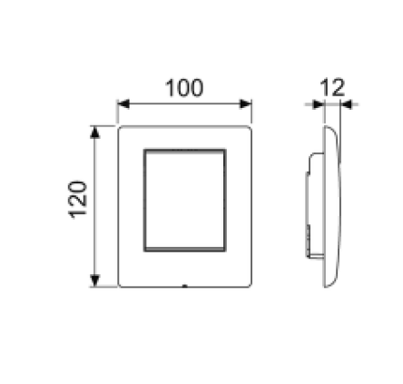 TECE панель смыва для писсуара с картириджем 100х120х12 мм, белый матовый, planus - 9242312