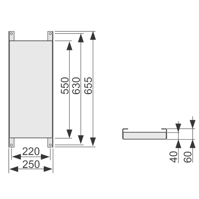 TECE панель для монтажа ручек, - 9042003