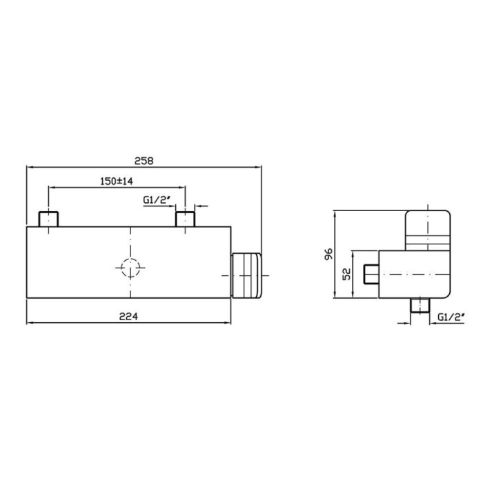 Zucchetti однорычажный смеситель для душа на 2 отверстия, soft, хром арт. zp7069