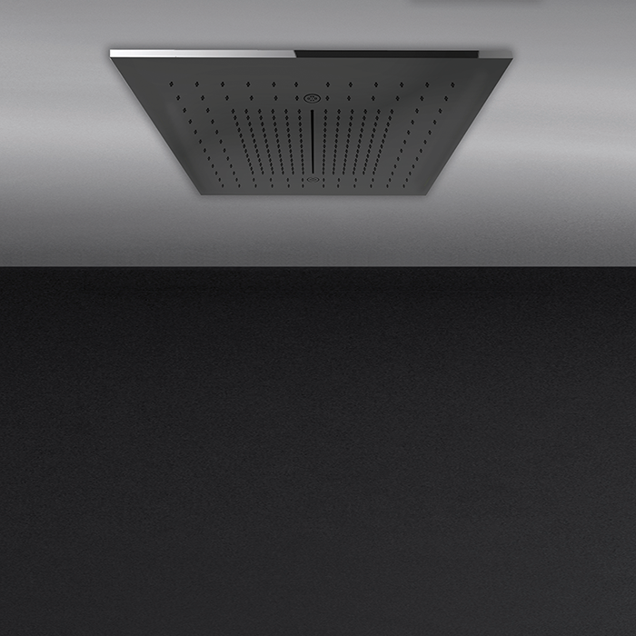 Gessi Встраиваемая в потолок душевая система 500x500 с функцией Троптческий ливень, Minimali, 57907#238 цвет: mirror steel