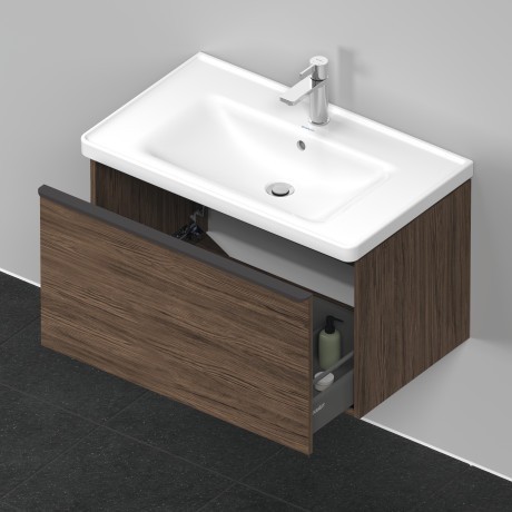 Duravit тумба подвесная под раковину 784 мм х 452 мм, d-neo, de425502121 цвет: орех темный