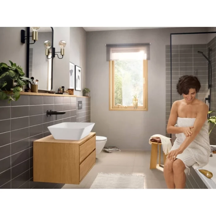 Hansgrohe смеситель для раковины с выпуском, Rebris E, черный арт. 72568670