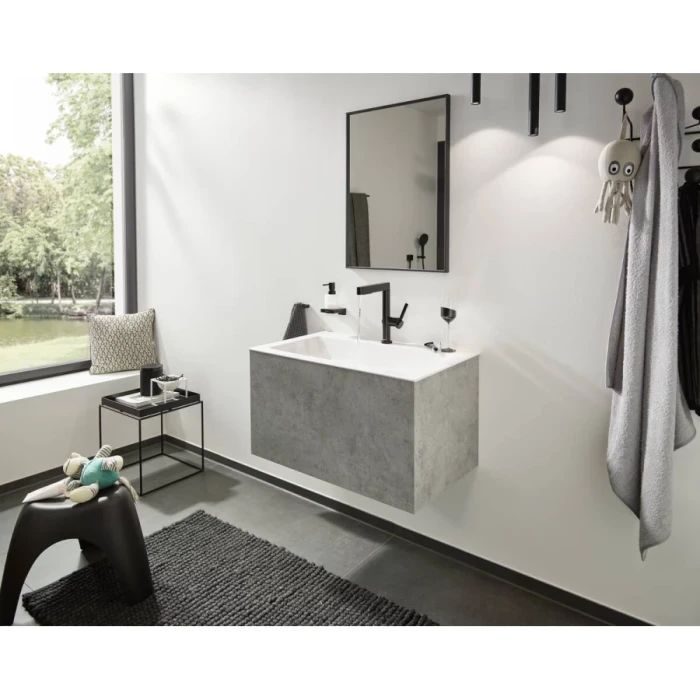 Hansgrohe смеситель для раковины с донным клапаном, Finoris, черный арт. 76063670