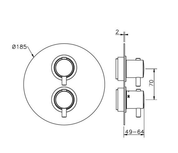 Cisal термостат для душа - внешняя часть ln00730021 less new cisal, цвет: хром