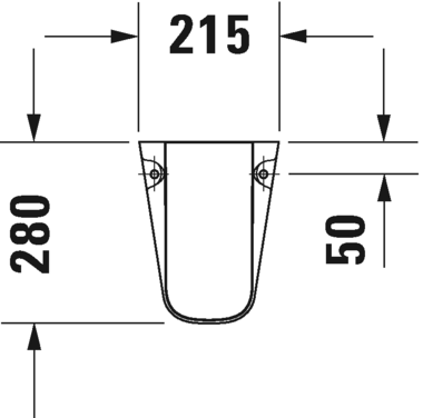 Duravit полупьедестал для раковины, d-code, 08571700002 цвет: белый