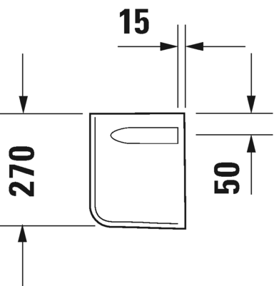 Duravit полупьедестал для раковины, d-code, 08571700002 цвет: белый