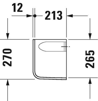 Duravit полупьедестал для раковины, d-code, 08571700002 цвет: белый