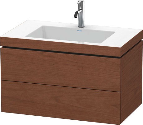 Duravit тумба подвесная с раковиной, l-cube, lc6927o1313 цвет: орех американский