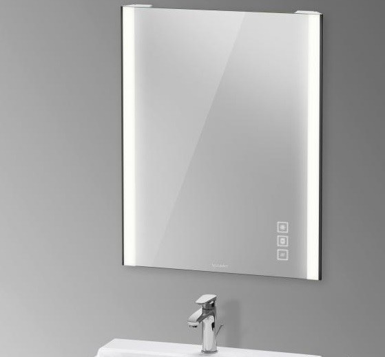 Duravit зеркало с подсветкой 620 мм х 800 мм, версия icon, xviu, xv70410b2b2 цвет: черный матовый